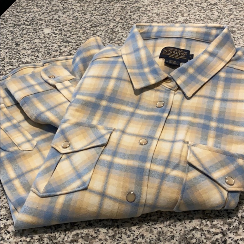 PENDLETON , CLASSIC ,SNAP BOTTON, 100% WOOL SHIRT
